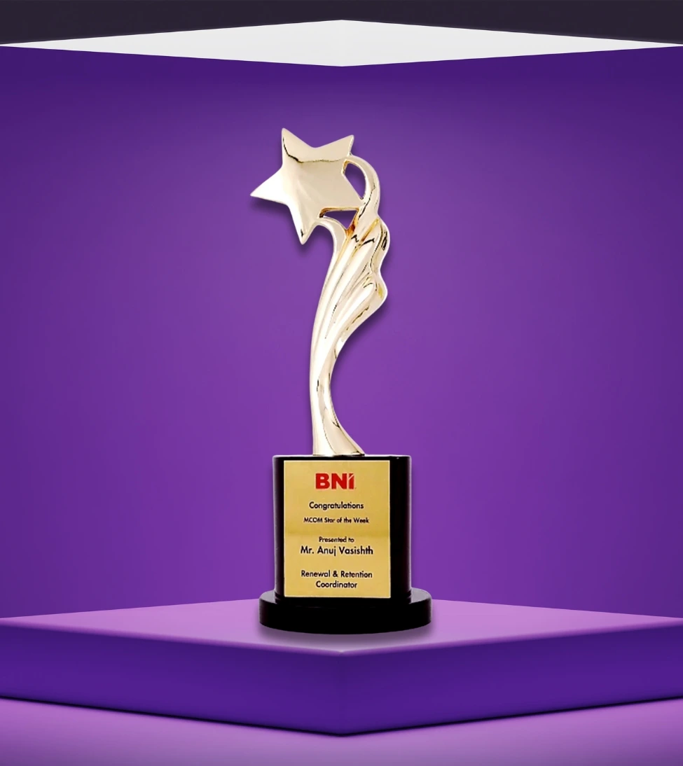 Trophy Metal, Wooden, Crystal & ABS - BNS 378